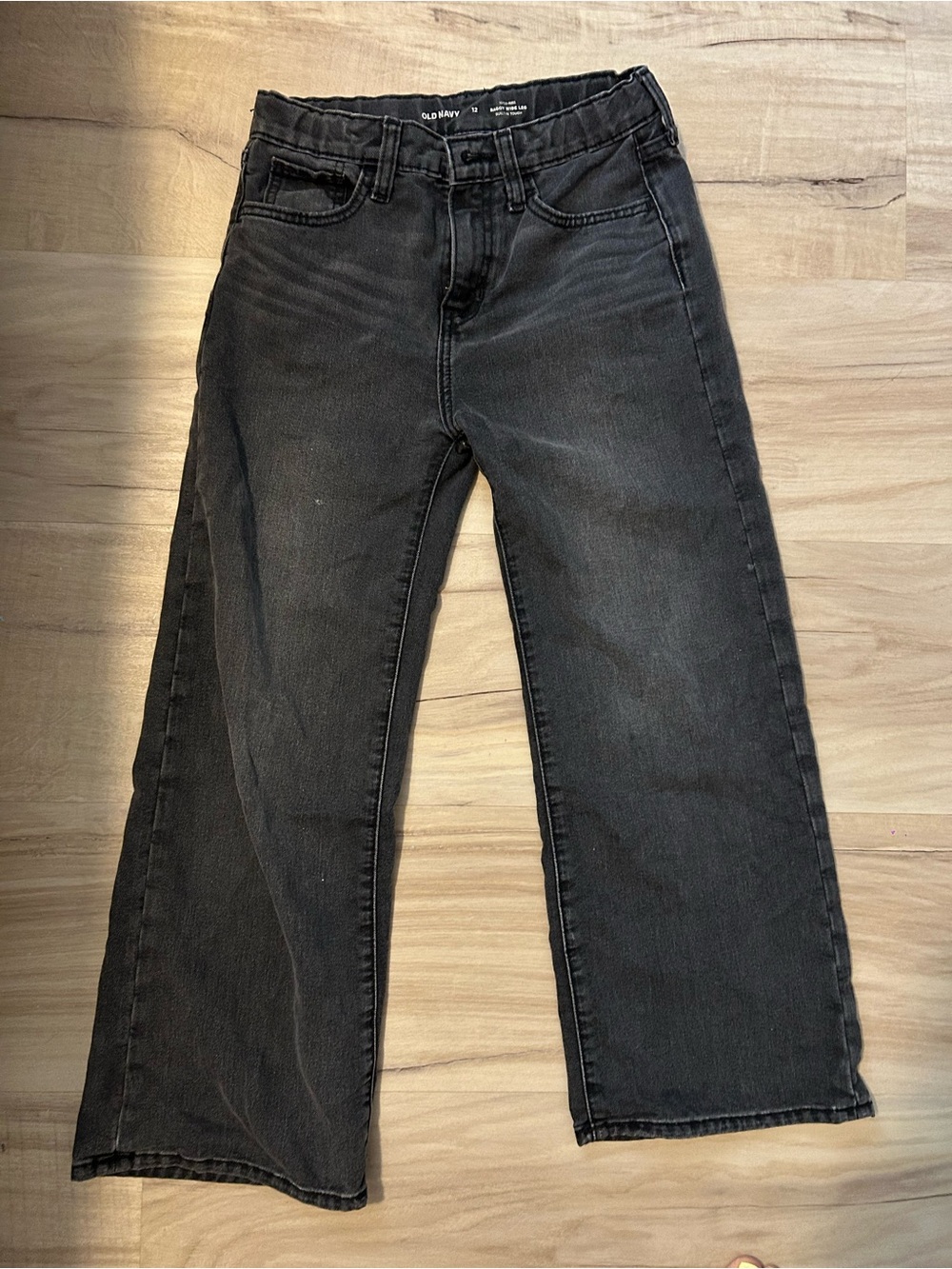 Old Navy Black High-Rise Wide Leg Jeans